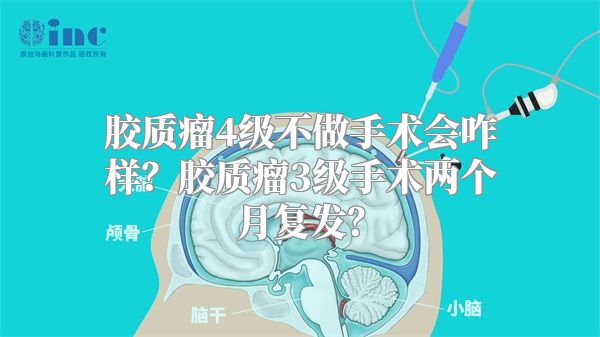 胶质瘤4级不做手术会咋样？胶质瘤3级手术两个月复发？