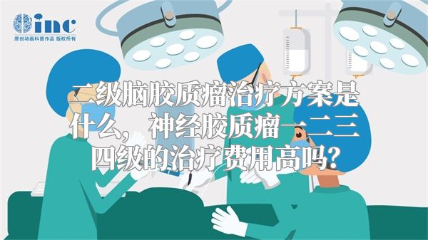 二级脑胶质瘤治疗方案是什么，神经胶质瘤一二三四级的治疗费用高吗？