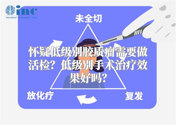 怀疑低级别胶质瘤需要做活检？低级别手术治疗效果好吗？