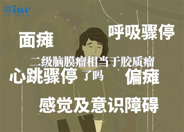 二级脑膜瘤相当于胶质瘤了吗