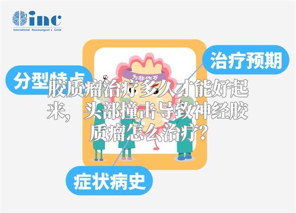 胶质瘤治疗多久才能好起来，头部撞击导致神经胶质瘤怎么治疗？