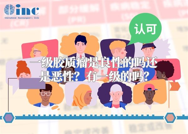 一级胶质瘤是良性的吗还是恶性？有一级的吗？