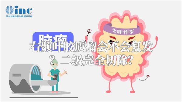 右颞叶胶质瘤会不会复发？二级完全切除？