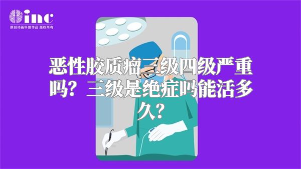 恶性胶质瘤三级四级严重吗？三级是绝症吗能活多久？