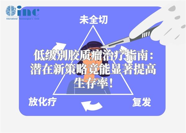 低级别胶质瘤治疗指南：潜在新策略竟能显著提高生存率！