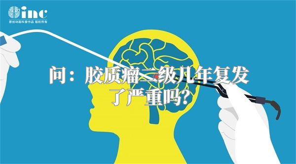 问：胶质瘤二级几年复发了严重吗？