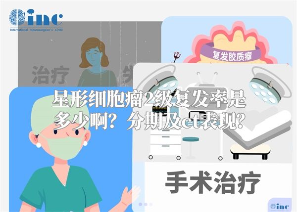 星形细胞瘤2级复发率是多少啊？分期及ct表现？