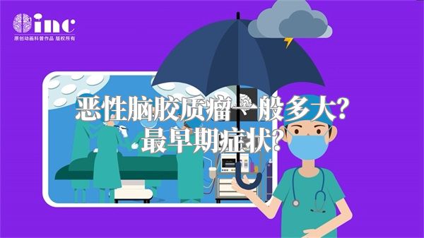 恶性脑胶质瘤一般多大？最早期症状？
