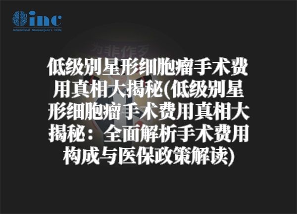 低级别星形细胞瘤手术费用真相大揭秘(低级别星形细胞瘤手术费用真相大揭秘：全面解析手术费用构成与医保政策解读)