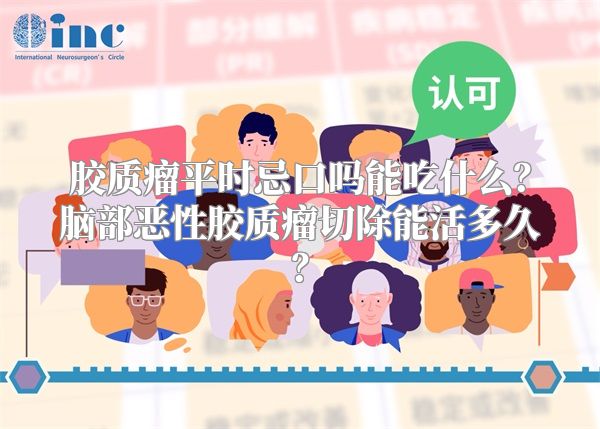 胶质瘤平时忌口吗能吃什么？脑部恶性胶质瘤切除能活多久？