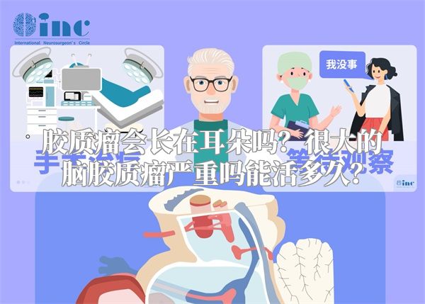 胶质瘤会长在耳朵吗？很大的脑胶质瘤严重吗能活多久？