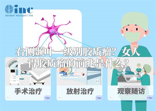 右侧颞叶一级别胶质瘤？女人得胶质瘤的前兆是什么？