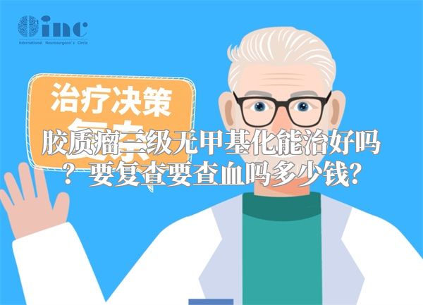 胶质瘤三级无甲基化能治好吗？要复查要查血吗多少钱？
