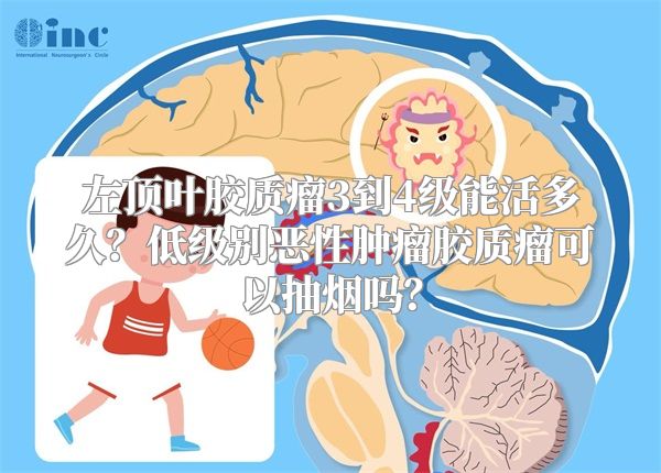 左顶叶胶质瘤3到4级能活多久？低级别恶性肿瘤胶质瘤可以抽烟吗？