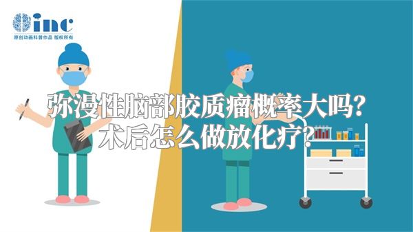 弥漫性脑部胶质瘤概率大吗？术后怎么做放化疗？