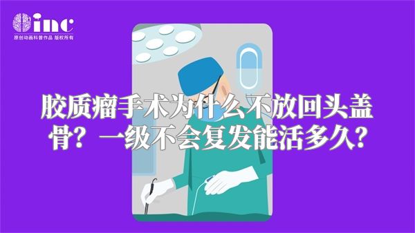 胶质瘤手术为什么不放回头盖骨？一级不会复发能活多久？