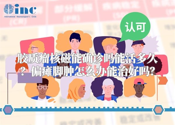胶质瘤核磁能确诊吗能活多久？偏瘫脚肿怎么办能治好吗？