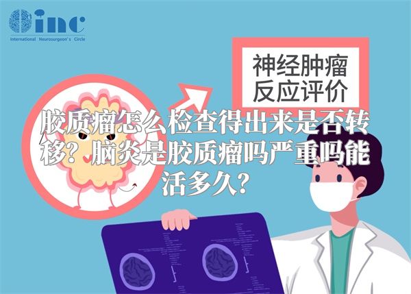 胶质瘤怎么检查得出来是否转移？脑炎是胶质瘤吗严重吗能活多久？