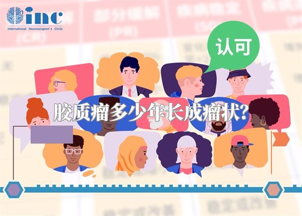 胶质瘤多少年长成瘤状？