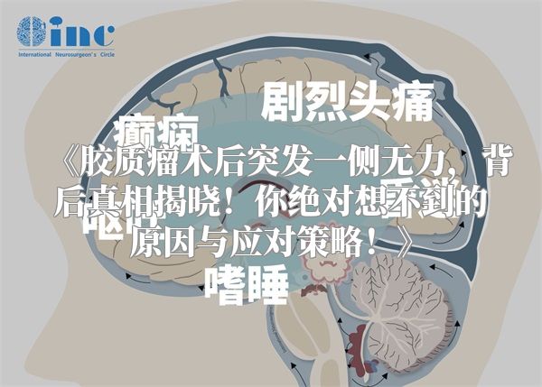 胶质瘤术后突发一侧无力，背后真相揭晓！你绝对想不到的原因与应对策略！
