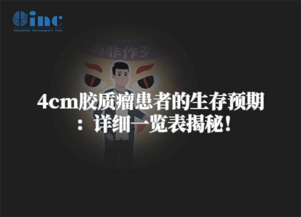 4cm胶质瘤患者的生存预期：详细一览表揭秘！
