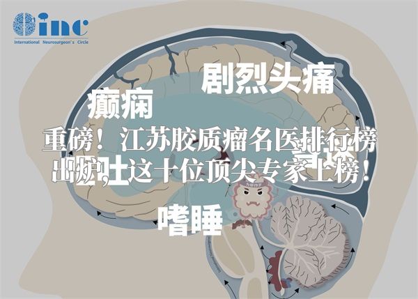 重磅！江苏胶质瘤名医排行榜出炉，这十位顶尖专家上榜！