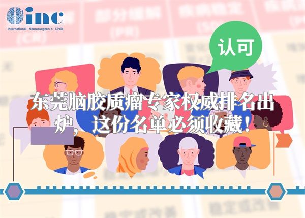 东莞脑胶质瘤专家权威排名出炉，这份名单必须收藏！