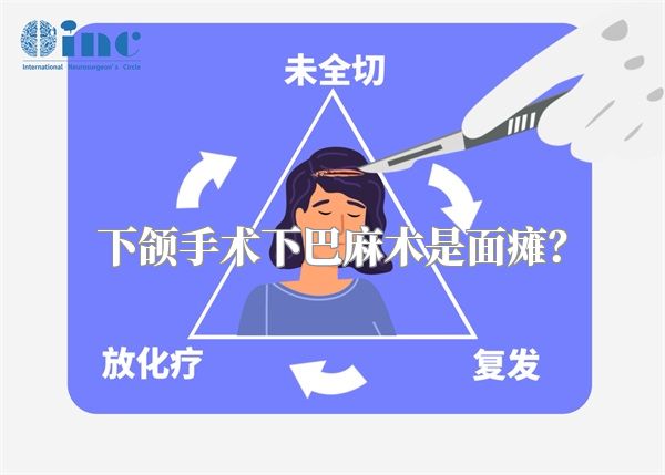 下颌手术下巴麻木是面瘫？