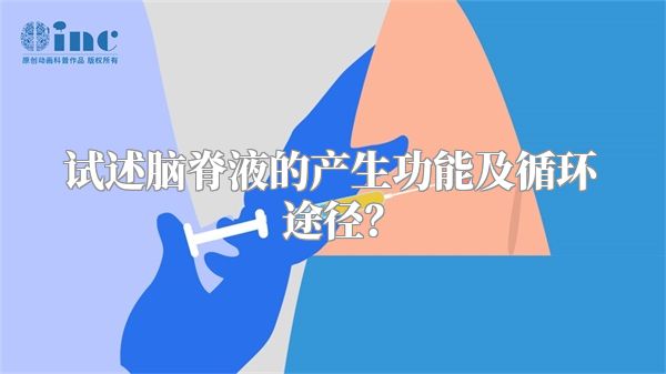 试述脑脊液的产生功能及循环途径？