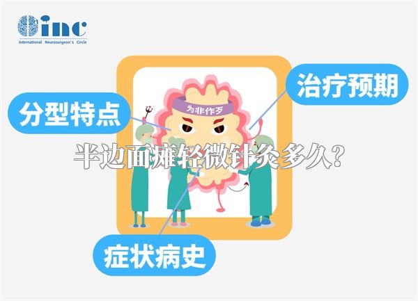 半边面瘫轻微针灸多久？